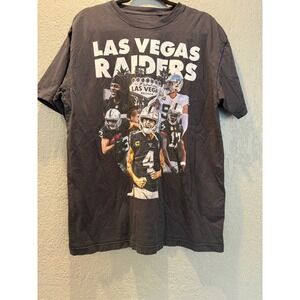 Las Vegas Raiders T Shirt Football NFL Graphic Tee Mens Size Large Vintage